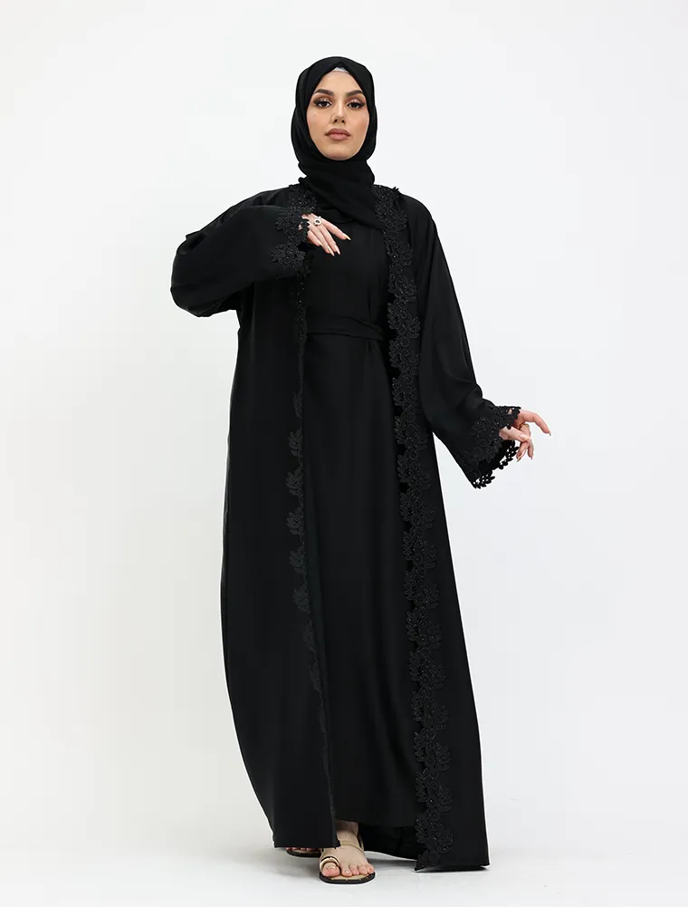 Black 2 Piece Amara Abaya